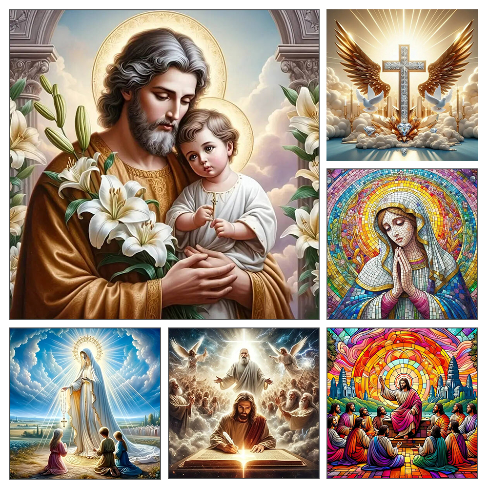 Embroidery Jesus - Jesus Religion Diamond Painting Cross Stitch