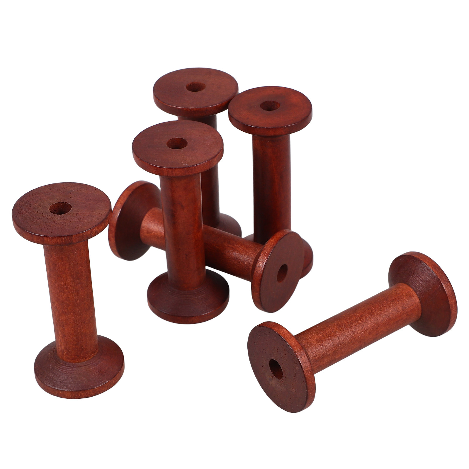 Embroidery Thread - 6Pcs Smooth Wood Thread Spools Vintage