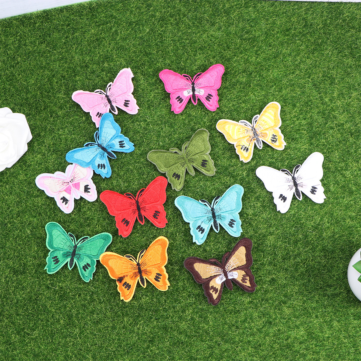 Embroidery On Jeans - 12Pcs Colorful Butterfly Embroidery Patches DIY