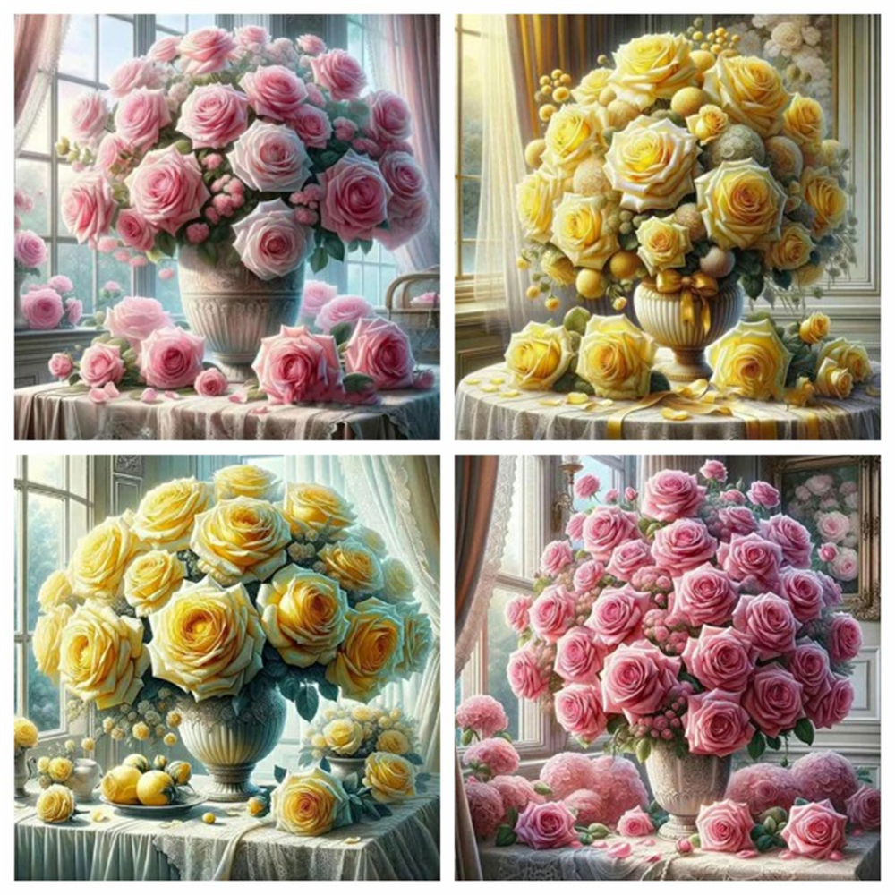 Embroidery Rose - 1PC frameless 5D Diy Diamond Painting