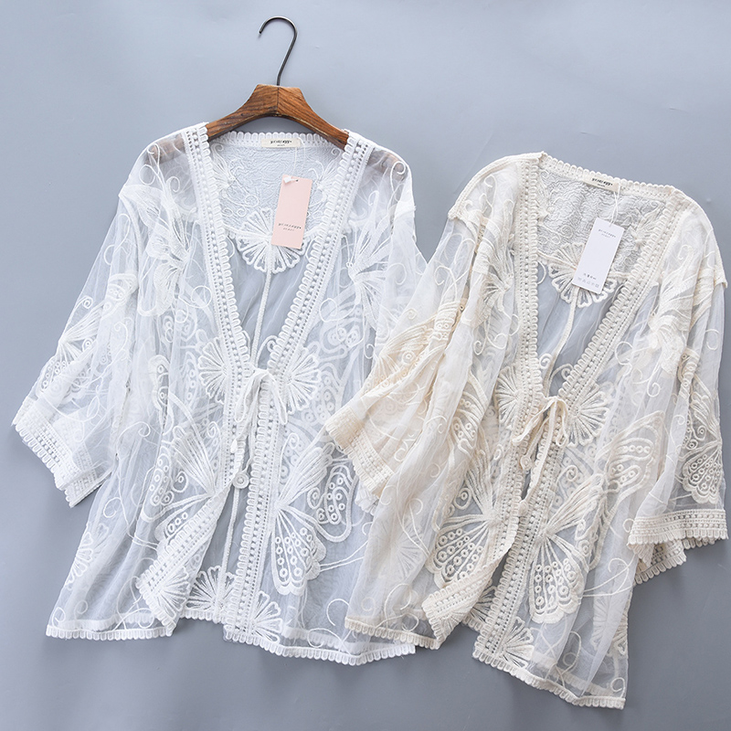 Embroidery Cardigan - Summer Casual Sweet Seaside Holiday Cardigan