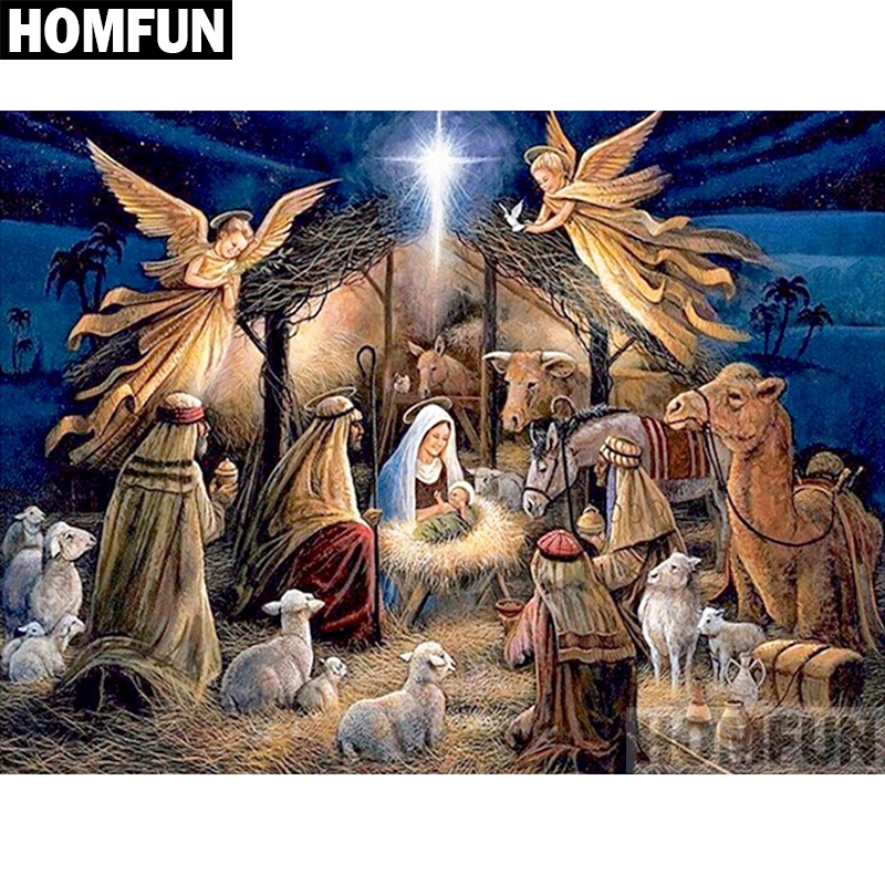 HOMFUN Full Square/Round Drill - đánh giá và giá Embroidery Jesus