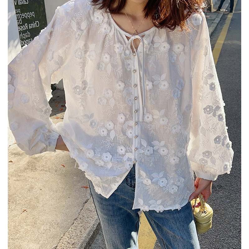 Women 3D Floral Embroidery Tie - đánh giá và giá Embroidery A