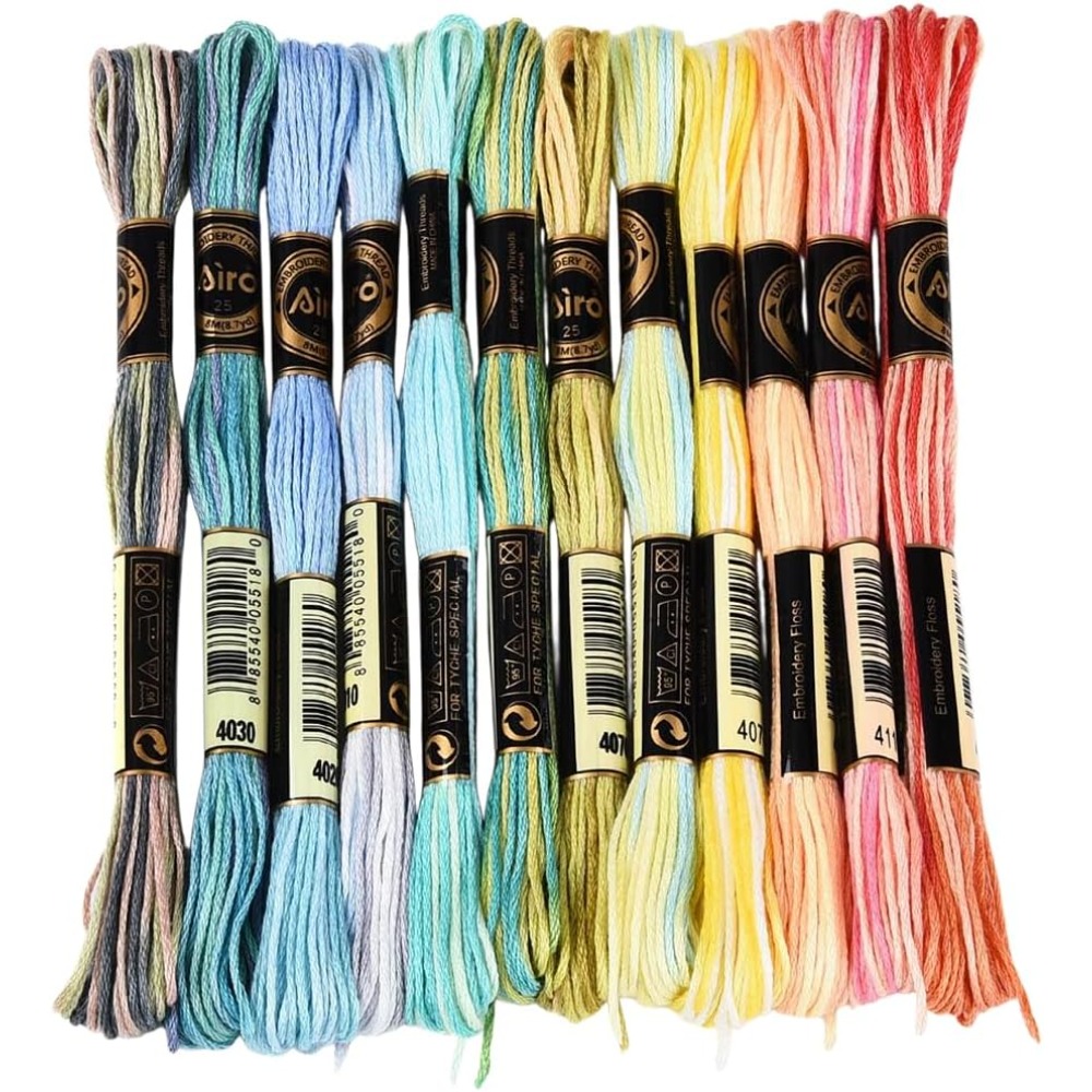 12 Skeins 105 Yards 6 Ply Vari - đánh giá và giá Embroidery Thread
