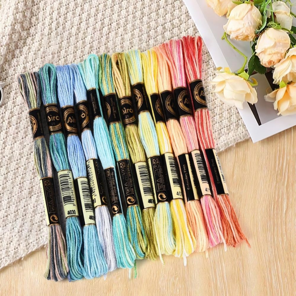 12 Skeins 105 Yards 6 Ply Vari - đánh giá và giá Embroidery Thread