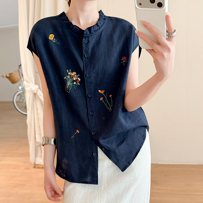 Ultra-Thin Cotton-Linen Sleeve - đánh giá và giá Embroidery Cardigan