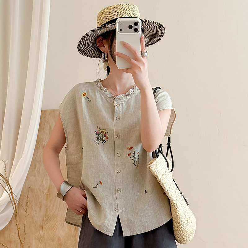 Ultra-Thin Cotton-Linen Sleeve - đánh giá và giá Embroidery Cardigan