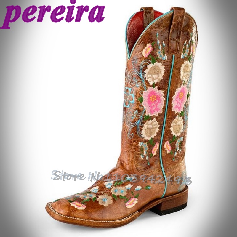 Embroidered Flower Boots Rose  - đánh giá và giá Embroidery Rose