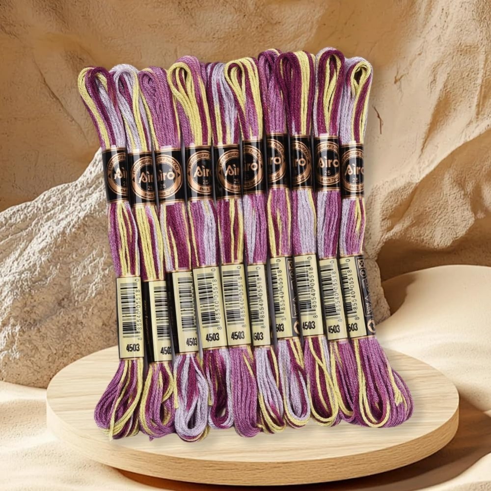 6 Strands Purple Variegated Em - đánh giá và giá Embroidery Thread