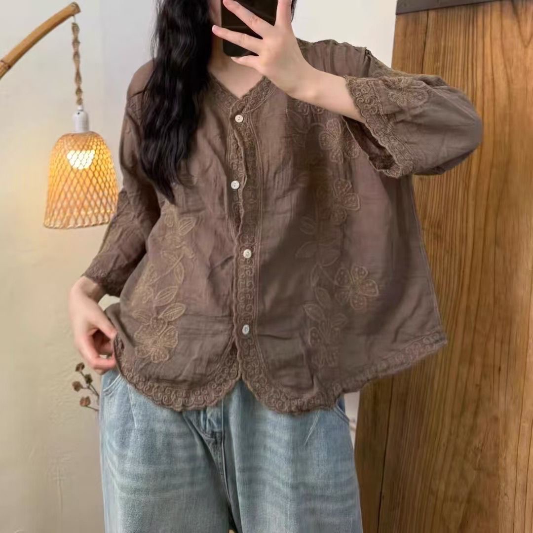 Women's Floral Embroidery Boho - đánh giá và giá Embroidery Cardigan