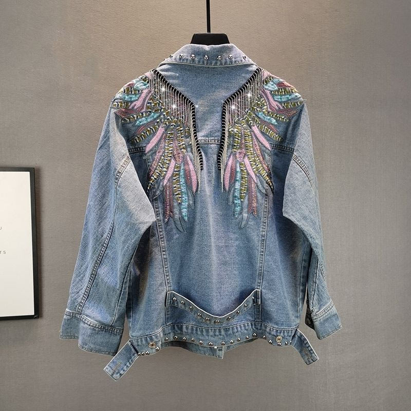 2024 New AutumnFashion Rivet W - đánh giá và giá Embroidery On Jeans