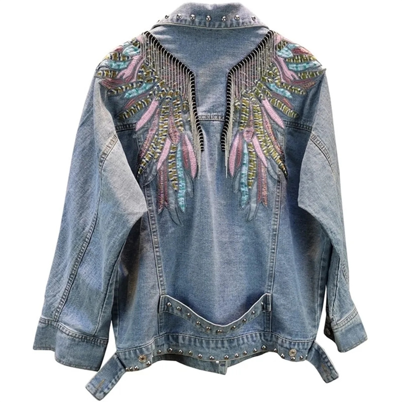 2024 New AutumnFashion Rivet W - đánh giá và giá Embroidery On Jeans
