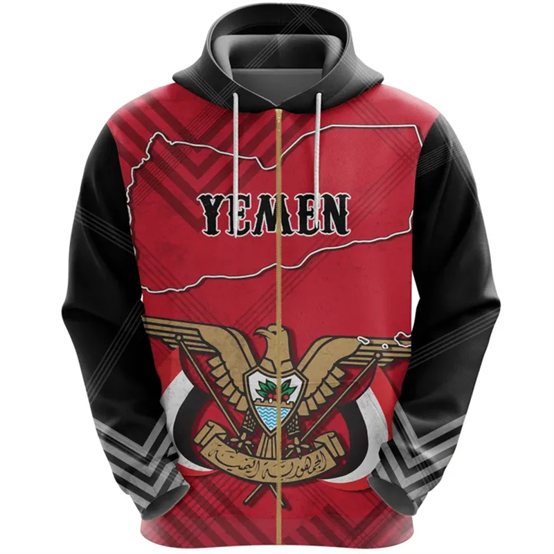 Vintage Men's Hoodie Yemen Fla - đánh giá và giá Embroidery Legacy