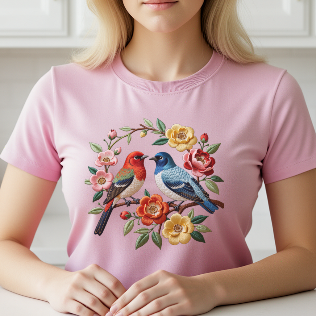 1 Piece of Bird Pattern Clothi - đánh giá và giá Embroidery On Jeans