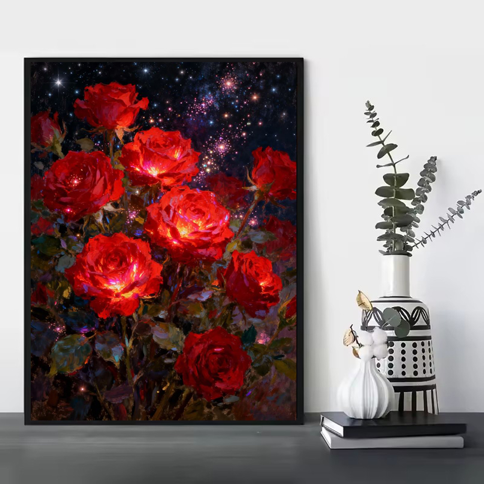 Frameless,2026 Diamond Paintin - đánh giá và giá Embroidery Rose