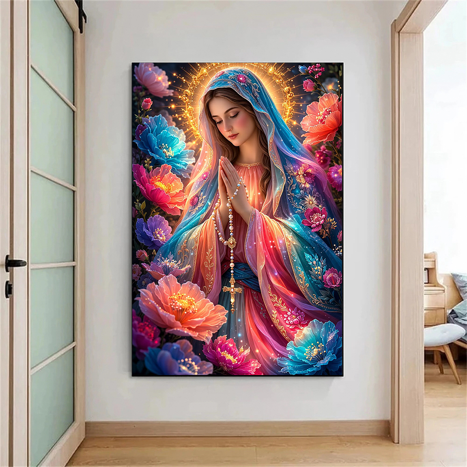Virgin Mary Mother of Jesus Di - đánh giá và giá Embroidery Jesus