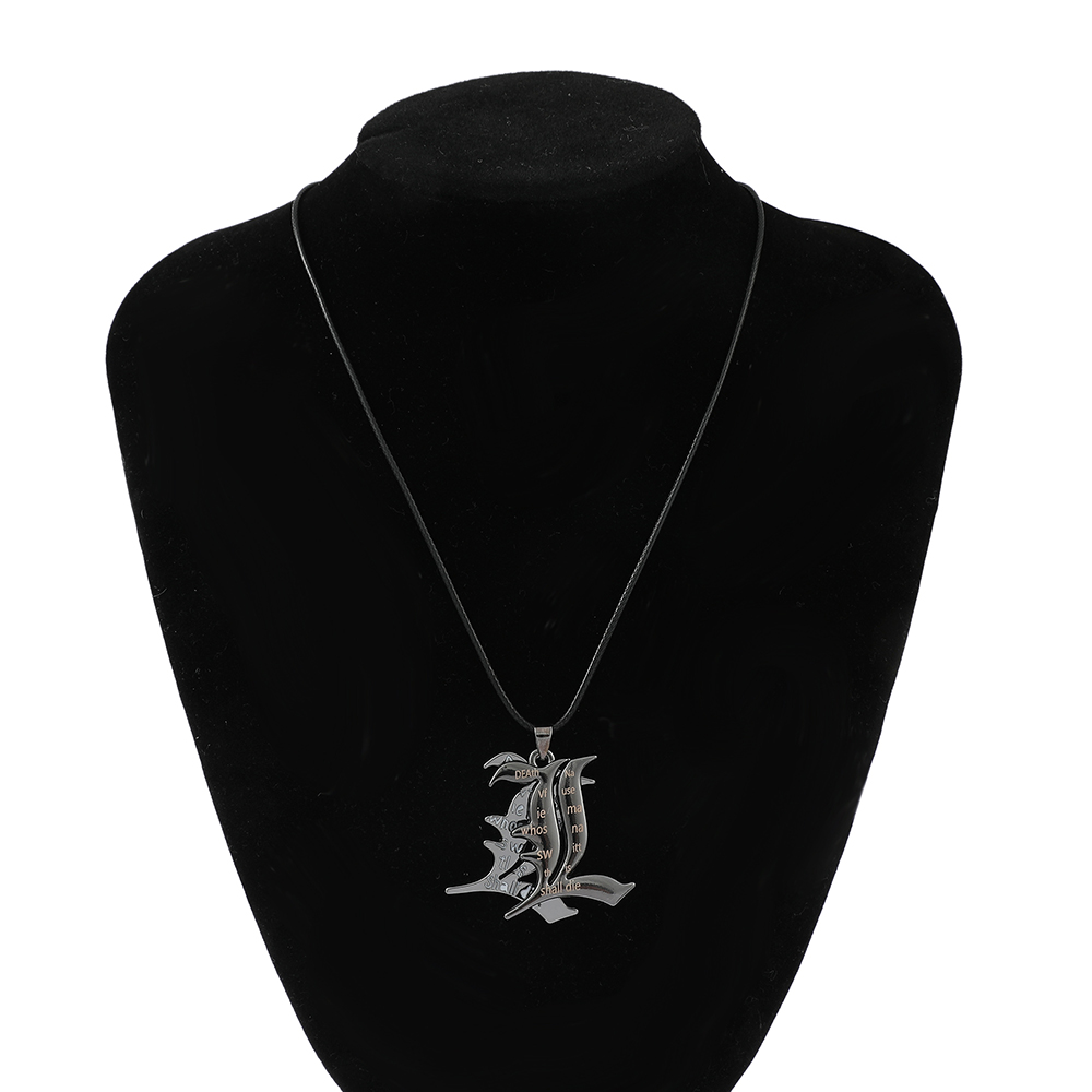 Death Note L Logo Pendant Neck - đánh giá và giá Embroidery H&M