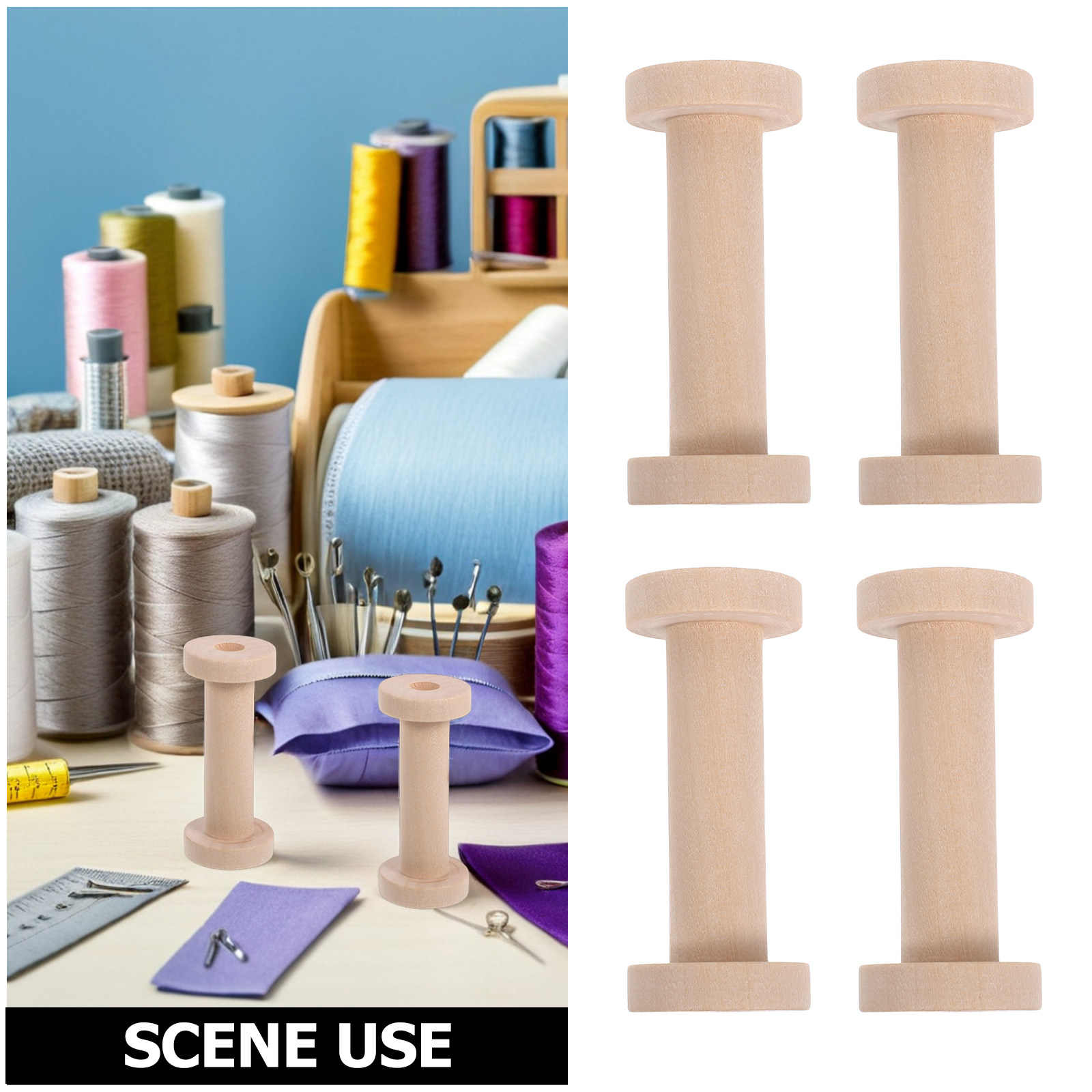 15Pcs Vintage Wooden Spools Em - đánh giá và giá Embroidery Thread