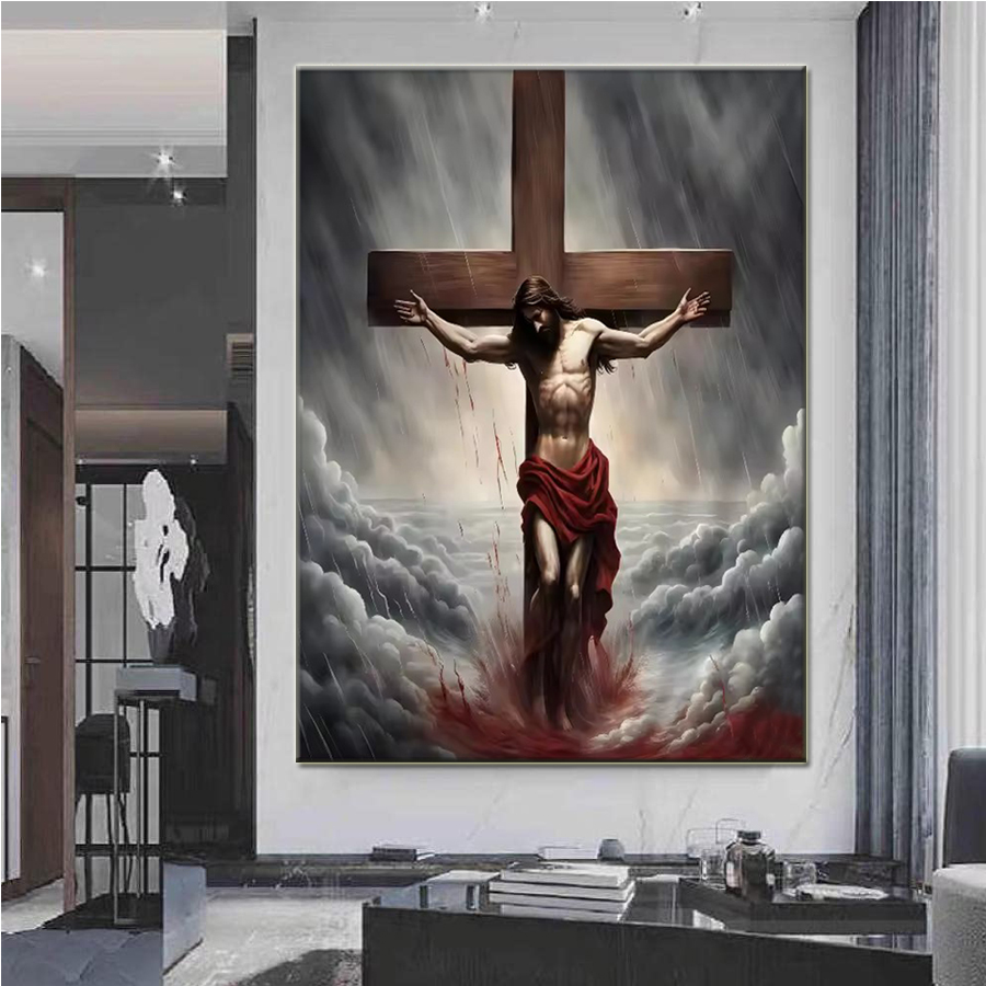 Lamb of God and Cross Scared H - đánh giá và giá Embroidery Jesus