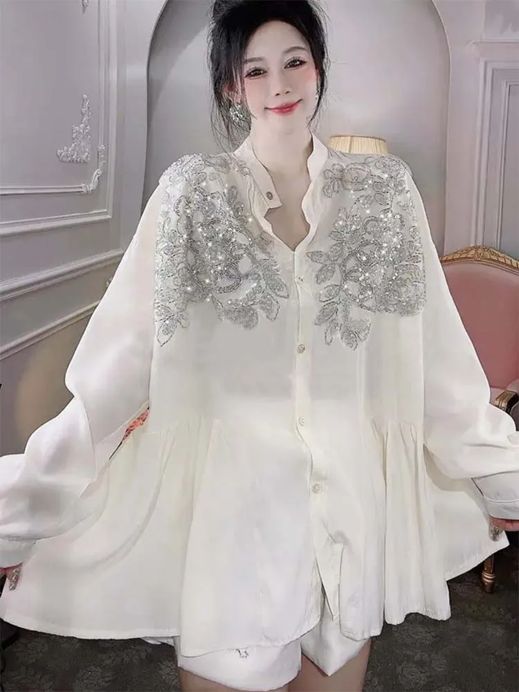 Transparent Flowers Embroidery - đánh giá và giá Embroidery Cardigan