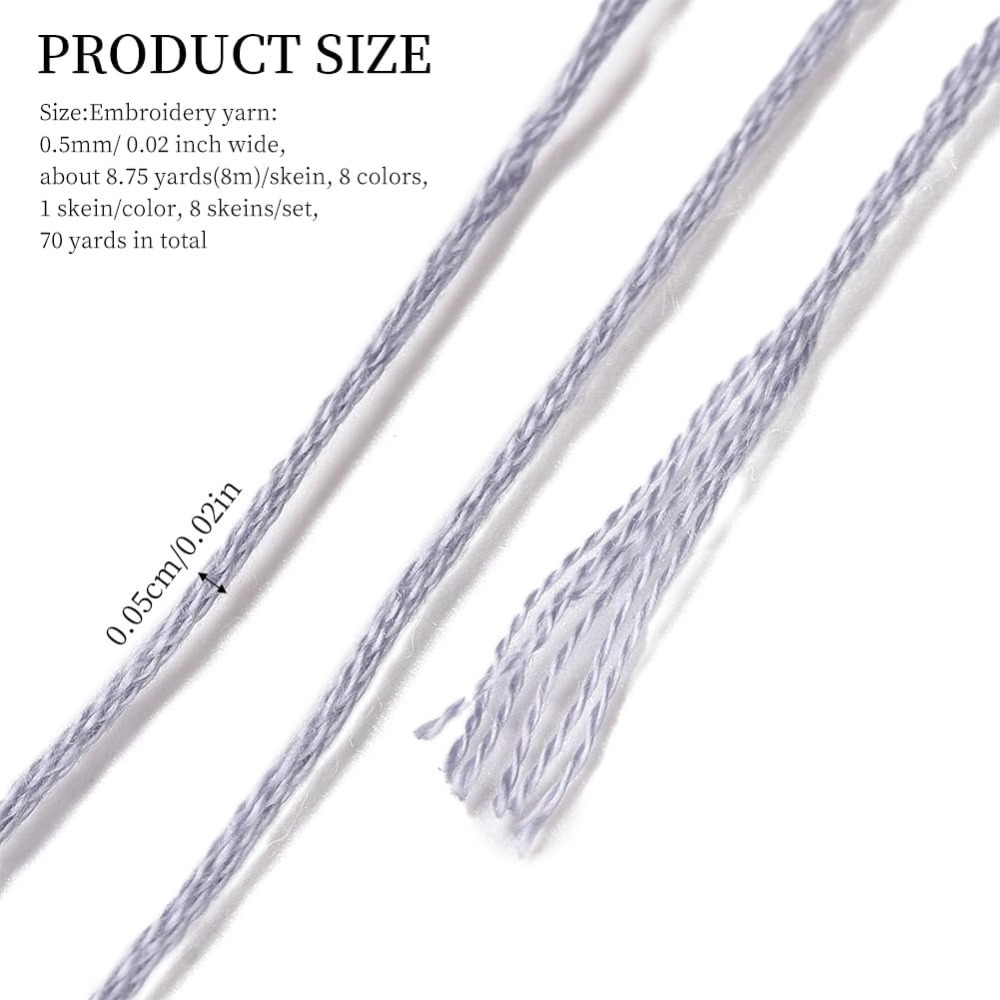 8 Skeins 70 Yards Grey Friends - đánh giá và giá Embroidery Thread