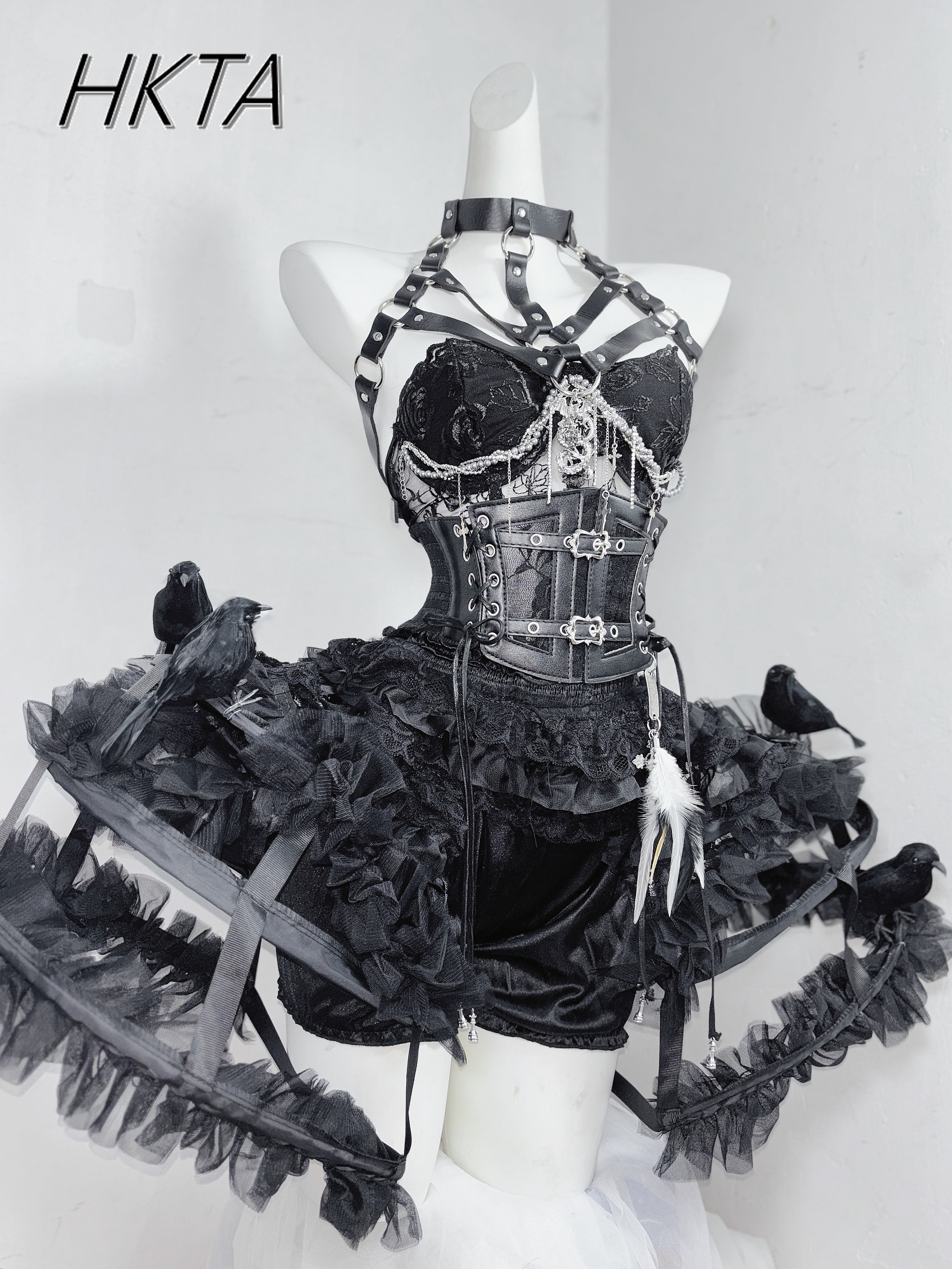 Dark Style Goth Metal Chain Wa - đánh giá và giá Embroidery Rose