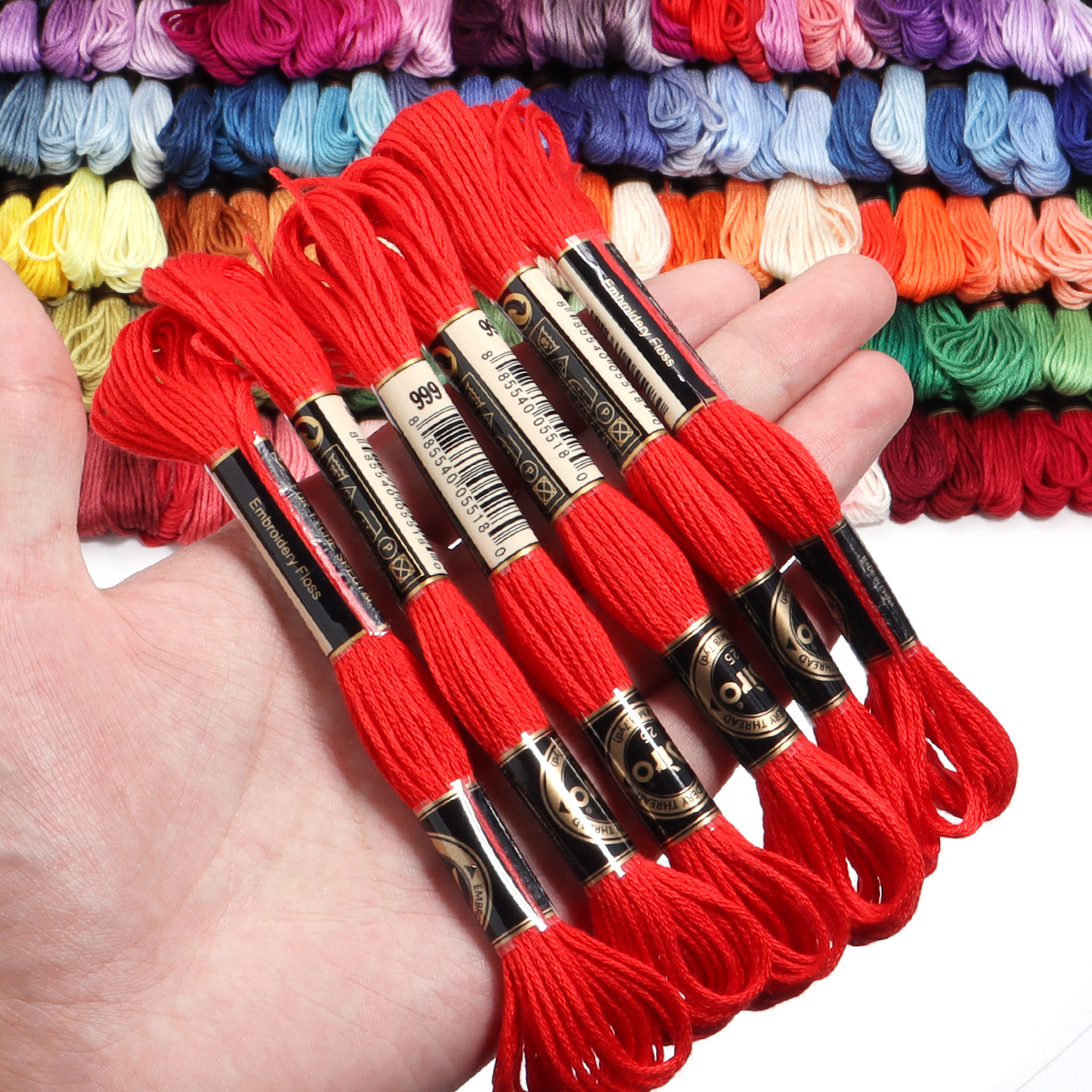 6Pcs/Lot Multicolor Polyester  - đánh giá và giá Embroidery Thread