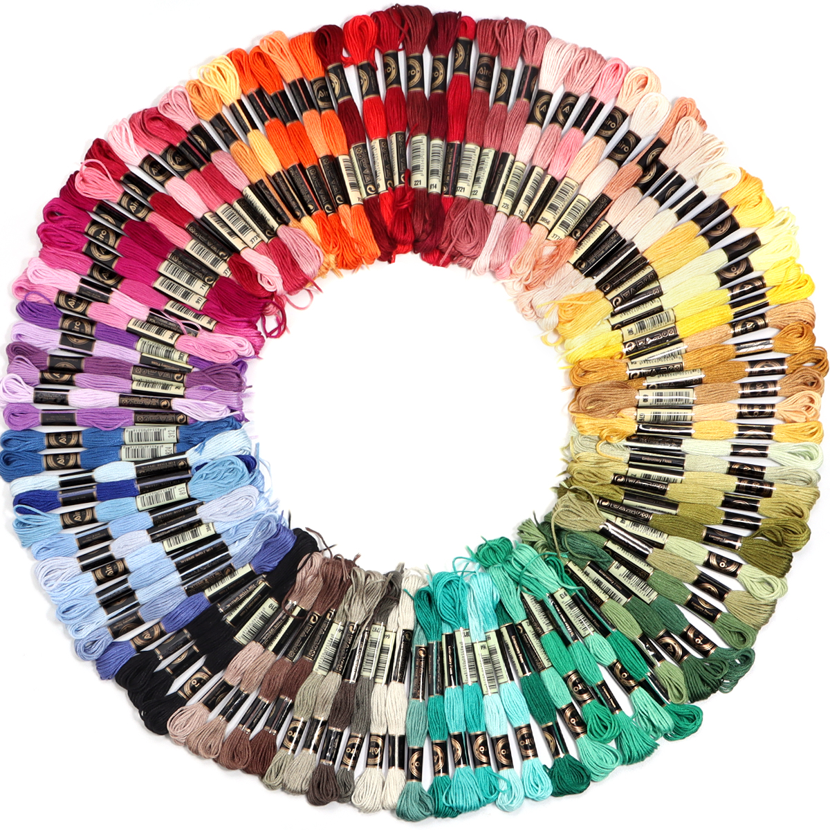 6Pcs/Lot Multicolor Polyester  - đánh giá và giá Embroidery Thread