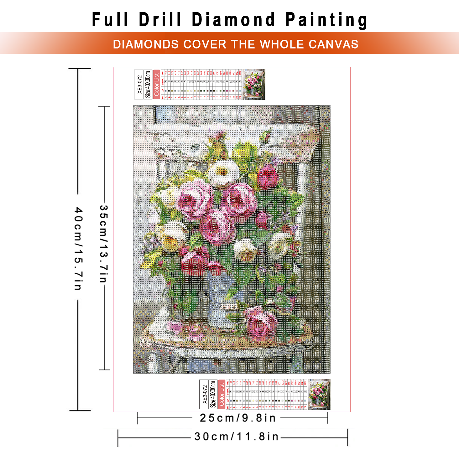 1pc frameless  Diamond Paintin - đánh giá và giá Embroidery Rose