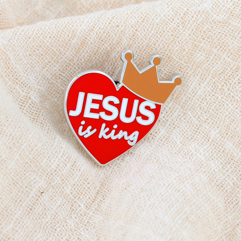 Jesus Is King Red Heart Crown  - đánh giá và giá Embroidery Jesus