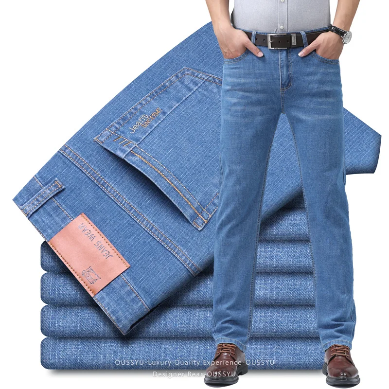 Summer Thin Men's Denim Jeans  - đánh giá và giá Embroidery On Jeans