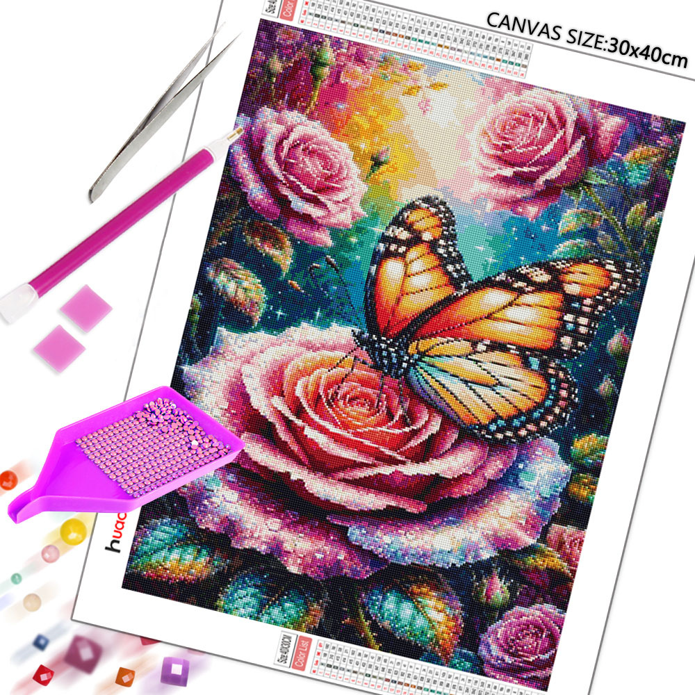 Butterfly Diamond Mosaic 5D DI - đánh giá và giá Embroidery Rose