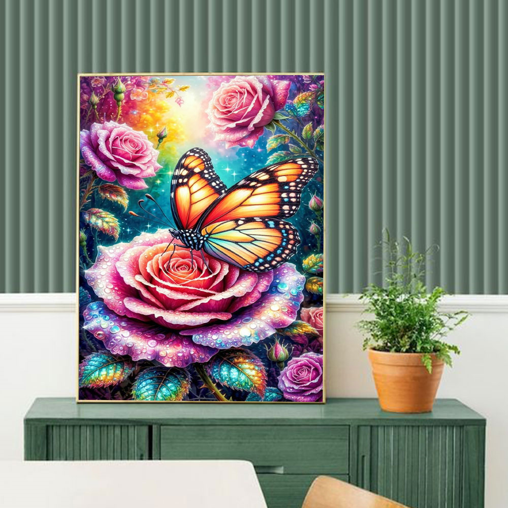 Butterfly Diamond Mosaic 5D DI - đánh giá và giá Embroidery Rose