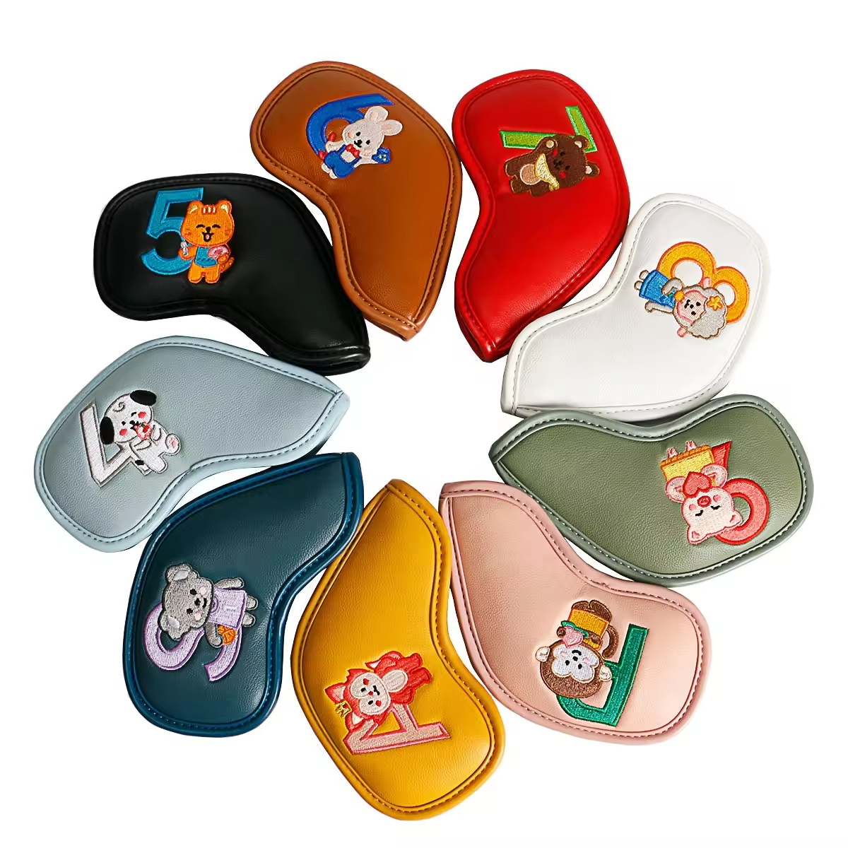 9Pcs Cute Cartoon Animal Golf  - đánh giá và giá Embroidery Gift Ideas
