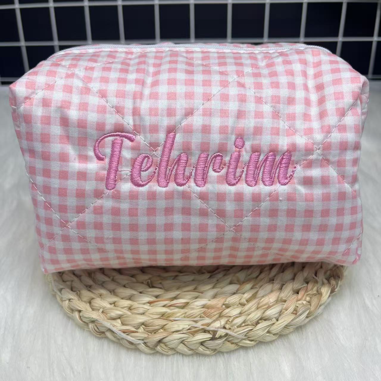 Large Capacity Striped Cosmeti - đánh giá và giá Embroidery Gift Ideas
