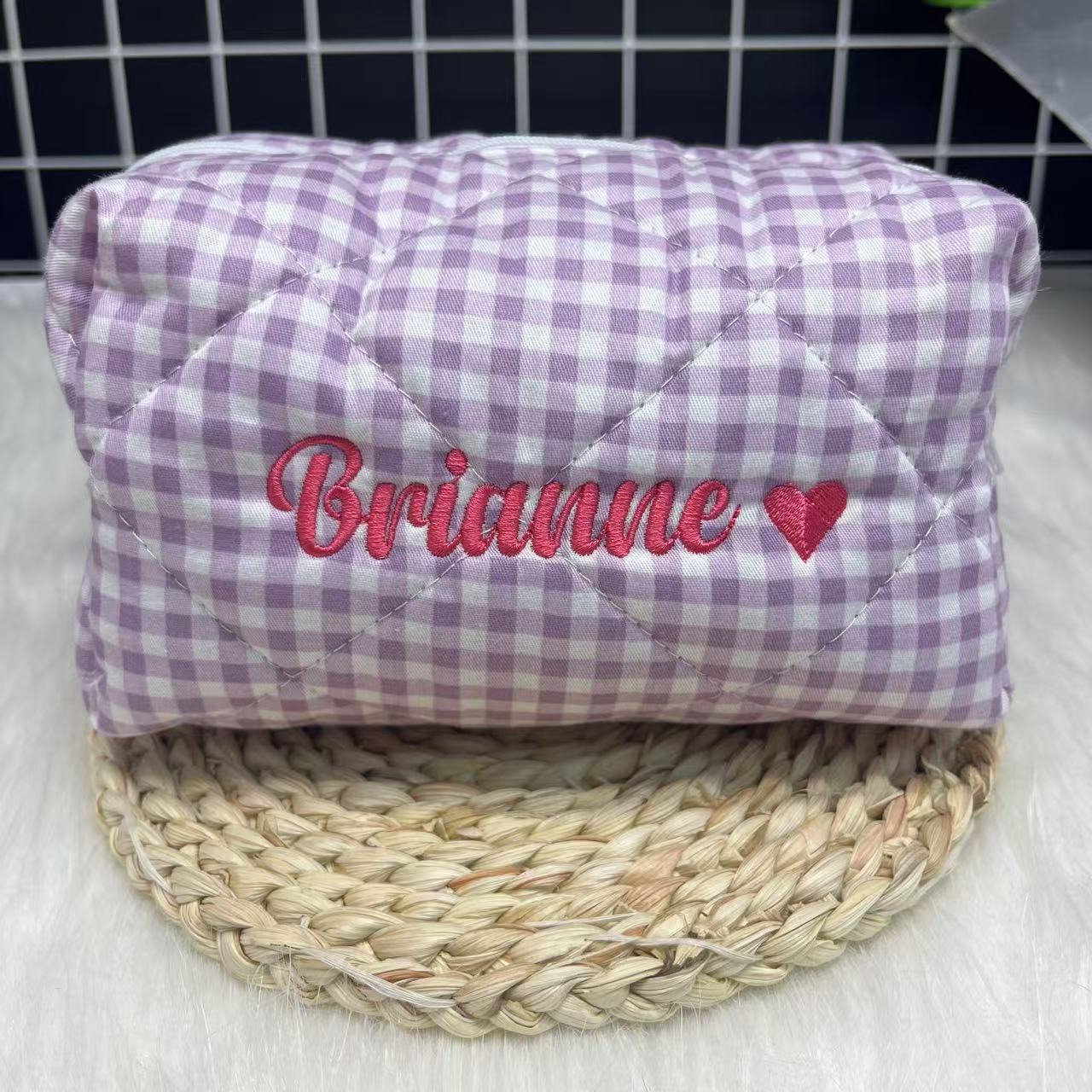 Large Capacity Striped Cosmeti - đánh giá và giá Embroidery Gift Ideas