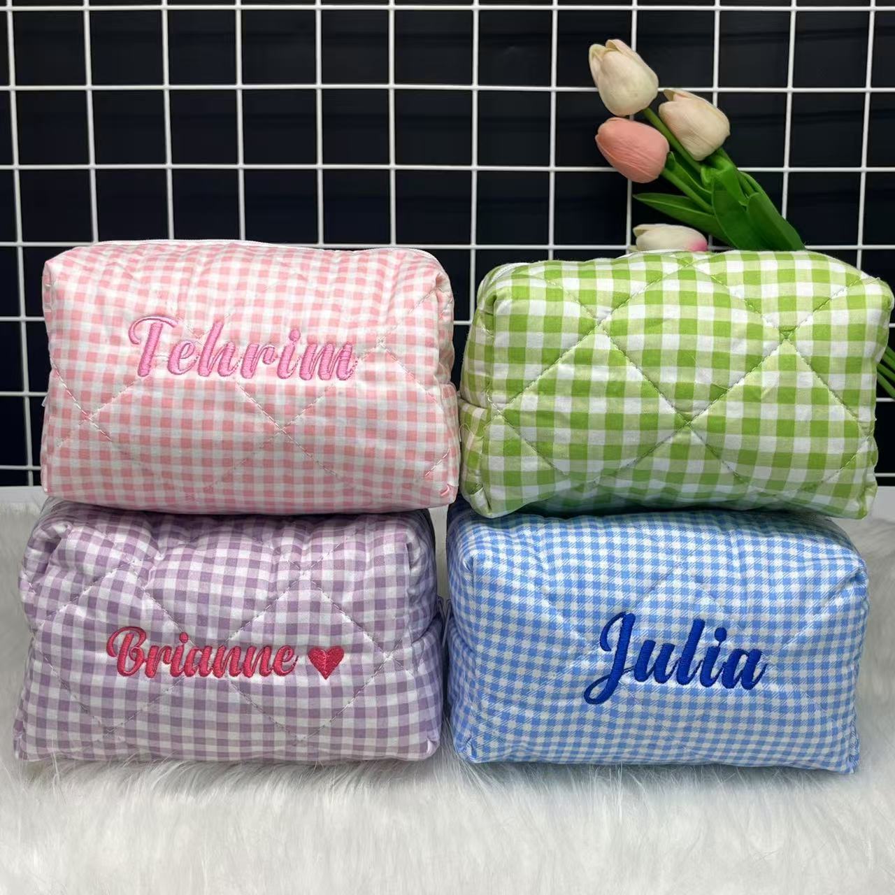 Large Capacity Striped Cosmeti - đánh giá và giá Embroidery Gift Ideas